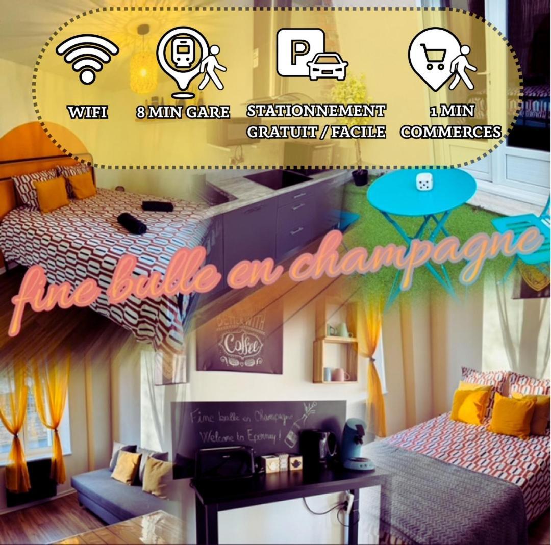Fine Bulle En Champagne - 1 Chambre - Terrasse Épernay Esterno foto